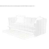 Dwuosobowa rozkładana sofa materiałowa ze zdejmowanym pokrowcem Molochio