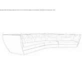 Sectional curved fabric sofa Mowbray