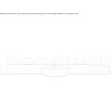 Modułowa sofa materiałowa ze zdejmowanym pokrowcem Humaita
