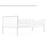 3-seater fabric sofa Framlev
