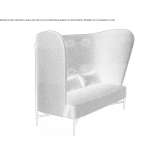 Fabric sofa with high backrest Cadro