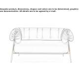 Sofa materiałowa 2-osobowa Mejorada