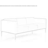 Sofa materiałowa 3-osobowa Arouca