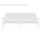 Sofa materiałowa 3-osobowa Casoni