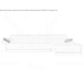 Modułowa sofa materiałowa z szezlongiem Gevninge