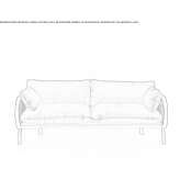 Two-seater velvet sofa Neufra