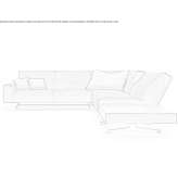 Corner sofa in fabric with a sleigh base Chambara