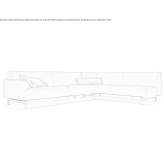 Fabric corner sofa Gandho
