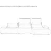 Sectional fabric sofa with removable cover Eynsham