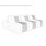 Modułowa sofa segmentowa z tkaniny Abades