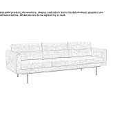 3-seater sofa Benuza