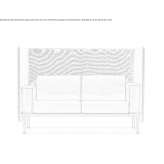 Sofa with integrated magazine rack Aniane
