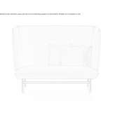 Fabric sofa with high backrest and removable cover Sauvo