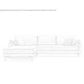 Sectional fabric sofa with a chaise longue Cheadle