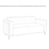 Upholstered two-seater sofa Corerepe