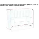 2-seater fabric sofa with high backrest Canada