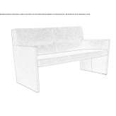 Sofa materiałowa 2-osobowa Chaykino