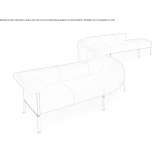 Sectional fabric lounge sofa Holtsee