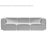 Modułowa 3-osobowa sofa bawełniana Eastoft