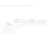 Narożna sofa modułowa segmentowa Osorio
