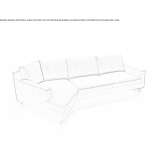 Corner sectional sofa in fabric Engeln