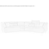 Zakrzywiona modułowa sofa bawełniana Eastoft