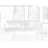 Sofa materiałowa 3-osobowa Bilgaard