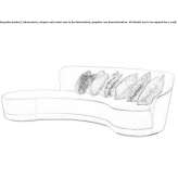 4-seater velvet sofa Mirabel
