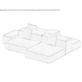 Modułowa sofa z tkaniny Spalt
