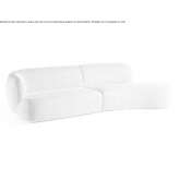 Curved 3-seater fabric sofa with chaise longue Urbe