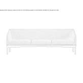 Sofa materiałowa 3-osobowa Canete