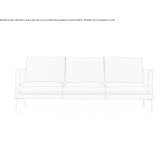 Skórzana sofa 3-osobowa Malvas