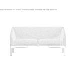 Sofa materiałowa 2-osobowa Canete