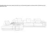 Double-sided fabric sofa Santanyi