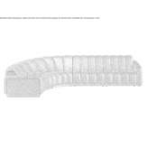 Curved 6-seater fabric sofa Abasar