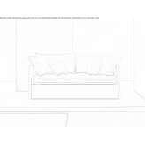 Sectional fabric sofa bed with removable cover Riachao