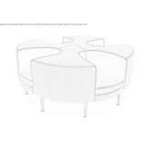 Curved 4-seater sofa Hone
