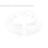 Curved modular fabric sofa Wervik