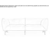Sofa materiałowa 3-osobowa Clydach