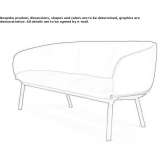 3-seater fabric sofa Gordo