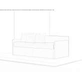 Sectional fabric sofa bed with removable cover Bacova