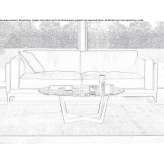 Sofa materiałowa w nowoczesnym stylu Flobecq