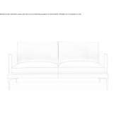 Leather 2-seater sofa Malvas