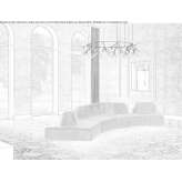 Sectional fabric sofa Baulon