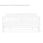 Sofa materiałowa 2-osobowa Bazaliya