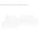 Corner 4-seater leather sofa McKail