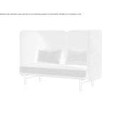 Tapicerowana sofa materiałowa z wysokim oparciem Netro
