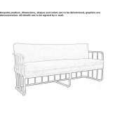 Two-seater, upholstered fabric sofa Cerizay