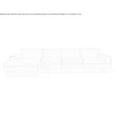 Skórzana sofa 4-osobowa z szezlongiem Arroniz