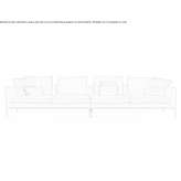 Sofa materiałowa 4-osobowa Huacho